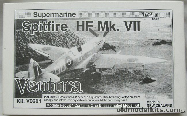 Ventura 1/72 Spitfire HF Mk.VII - RAF MD172 of 131 Sq FO Donald Nicholson March 1944, V0204 plastic model kit